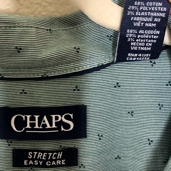 Chaps Easy Care Stretch Button Up Size Medium - Picture 4 of 5
